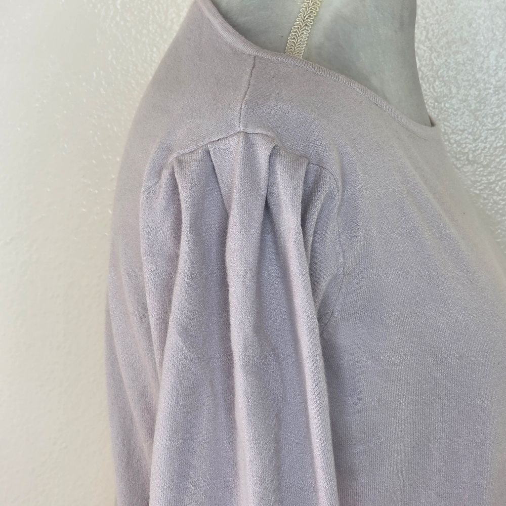 Vila Milano Lavender Puff Sleeve Crop Lightweight Sweater Size Medium - Picture 10 of 10